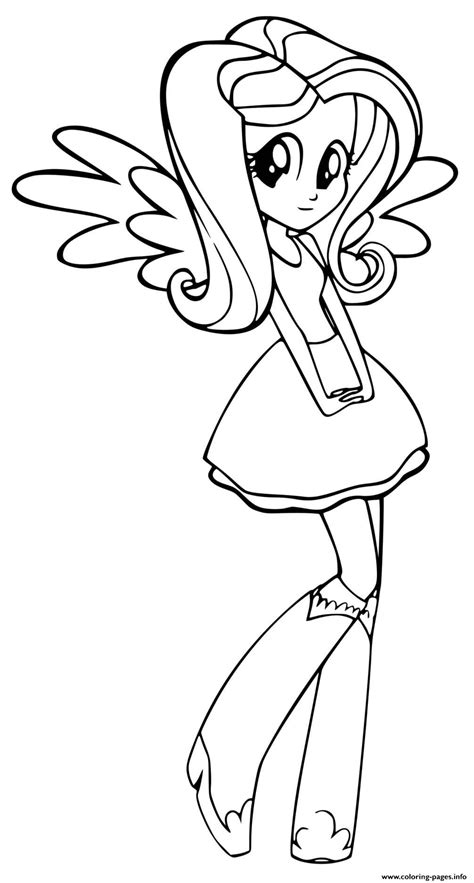 fluttershy equestria coloring page